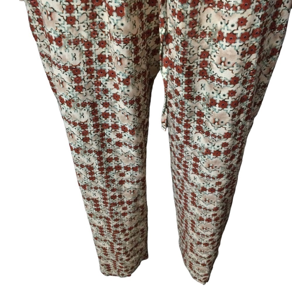 Symmetry Kaleidoscope Geometric Flowy 100% Cotton Jumpsuit Nwt - Picture 4 of 15